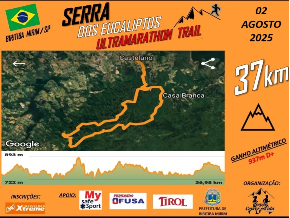 KIT COMPLETO COM CAMISETA  37KM MASCULINO E FEMININO 60+
